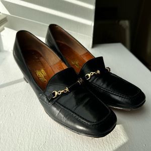 Vintage Saks  Fifth Avenue Block Heel Loafers